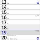 Kalender des Monats September, markierte Tage: 5, 12, 19, 26, besondere Daten: Weltkindertag am 20., Herbstanfang am 23. September.