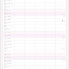 Kalenderseite für September, illustriert mit herbstlichen Motiven wie Gärtnern, Obst, Blättern und Blumen. Enthält Spalten für Notizen.