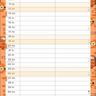 Planer für September mit Spalten für jeden Tag. Illustration von drei Minions in Sportanzügen unten.