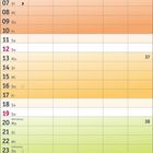 Kalender für September 2027. Tage und Wochen farblich hervorgehoben. Weltkindertag am 20., Herbstanfang am 23. September.