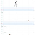 Kalenderseite für September, Wochentage und Datumsangaben mit Tierillustrationen oben und unten.