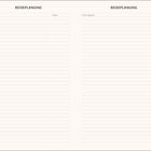 Reiseplanung: Links "Ziel" und "Datum". Rechts "Nicht vergessen". Beide Seiten mit Linien für Notizen.