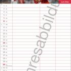 Kalenderseite September, Luis Díaz im FC Bayern Trikot, Kalenderdaten darunter.