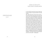 Verkündigung, Kapitel I. Rechts steht: "Denn ich bin Gott, und sonst keiner mehr". Text über Gottes unbegrenzte Zeit.