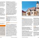 Texte über Nahverkehr, medizinische Hilfe und Zagreb Card. Foto von Kirche mit bemaltem Dach, Fahnen und blauem Himmel.
