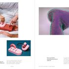 Links: "Stephanie Kneissl, Pillow Talk – Technology for Awkward Questions, 2019–20". Rechts: "Emanuel Gollob, Doing Nothing with AI, 2018–19". Zwei Fotos von innovativen Projekten.