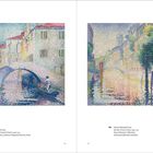Links: "Henri-Edmond Cross, Ponte Mora, Venedig, 1903–04." Rechts: "Henri-Edmond Cross, Rio San Trovaso, Venedig, 1903–04."