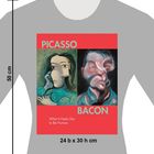 "PICASSO BACON. What It Feels Like to Be Human." Zwei Gemälde im abstrakten, verfremdenden Stil.