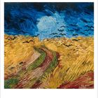 „9“ und eine Zahlenreihe von 1 bis 30 unten.  
Gemälde eines Pfades durch ein Getreidefeld mit dunklem Himmel.