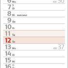 Kalender für September 2027, Foto von Windmühlen in nebeliger Landschaft bei Sonnenaufgang, Tag und Wochentagsanzeige.