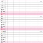 Kalender für September 2027 mit Wochen- und Tagesübersicht, Sonntage rosa markiert. Feiertage und KW-Nummern notiert.