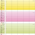 Kalender für September 2027, mit Wochentagen und farbigen Zeilen. Notizenfeld unten, Wochenendarbeit und Feiertage markiert.