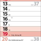 Kalender für September 2027; Feiertage: 19. Eidg. Bettag, 20. Weltkindertag, 23. Herbstanfang. Montage sind KW markiert.