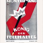 Plakat 1919: "Auch nach der Revolution bleibt der Montblanc König der Füllhalter". Schwarzer Füllhalter auf rotem Hintergrund.