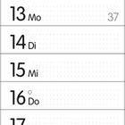 September 2027, illustriert mit herbstlichen Blättern und Kürbissen. Datumsangaben, besondere Tage wie Weltkindertag markiert.