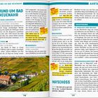 Texte: "RUND UM BAD NEUENAHR", "BURG LANDSKRON", "SIGHTSEEING" etc. 

Ein Reiseführer mit Texten und Fotos von Weinbergen und Dörfern.