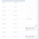 6. August 2026, 7. August 2026. Meine Belohnung. 8. August 2026, Friedensfest. 9. August 2026. Kalenderseiten mit Terminslots. 