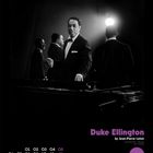 "Duke Ellington" steht prominent. Ein Mann im Anzug dirigiert, im Hintergrund sind Musiker zu sehen. Unten ist ein Kalender.