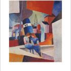 „28“ ist auf einem blauen Objekt. Bunte, kubistische Formen verflechten sich ineinander. September-Kalenderblatt.