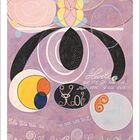 Illustration mit Texten in geschwungenen Buchstaben, geometrischen Formen und Farben auf lila Hintergrund. Unten: "September".