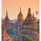 Kalenderblatt mit der Nummer 9. Schrift: "Ananda-Tempel, Bagan, Myanmar". Ein Heißluftballon über Tempeltürmen bei Sonnenaufgang.