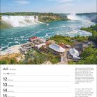 Kalendarium für Juli, Woche 28. Text über Niagarafälle in Ontario und Zitat: „Um dein wahres Potenzial zu entdecken...“.