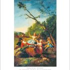 Zitat von Francisco de Goya über Arbeit für hochrangige Persönlichkeiten, darunter ein Gemälde mit spielenden Personen.