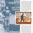 Ein Foto eines Mannes in Arbeitskleidung, daneben Text über Levi Strauss und Jacob Davis. Unten Kalenderdaten: Februar, 22-28.
