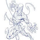 Text: "Mit mir wird's richtig ungemütlich!" 
Illustration eines muskulösen, bedrohlich wirkenden Charakters.