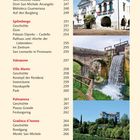 Inhalt mit Seitenzahlen zu Sehenswürdigkeiten in Italien, drei Fotos von historischen Bauwerken und Naturansichten.