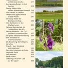 Inhalt mit Seitennummern: Themen wie "Spannende Kirchengeschichten", "Zwangsaussiedlungen". Rechts Bilder von Brücke, Blume, Fluss.