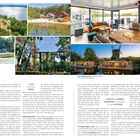 Texte: „Dieses FERIENGEFÜHL funktioniert ANDERS“, „Von geräumigen Pooldecks bis hin zum vollverglasten Spielspaß“, „Dein Lieblingsplatz Parcy“.

Szenerie: Oben Landschaft mit See, Strand und roten Häusern. Innenraum mit großen Fenstern und Sofas. Abends beleuchtete schwimmende Iglus.