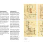 Das Bild zeigt ausführliche Texte zu Architektur, bebildert mit Grundrissen und Skizzen. Enthält Fußnoten und eine Legende.