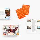 „Fabelwesen: Ein fantastisches Memo-Spiel“. Verpackung, Karten mit Drachenmotiven, bunte Illustrationen und ein kleiner Text.