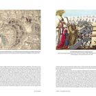 Links: "Artillerie nimmt eine prominente Rolle auf..." Rechts: "Der Mufti befeuchtet Kanonen mit Rosenwasser."