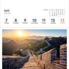 Kalender zeigt Juni 2027, KW 23. Hauptbild zeigt die Chinesische Mauer bei Sonnenaufgang mit Berglandschaft.