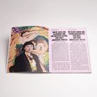 Links: „Where gazes are adjourned and dreamscapes bloom. Nam Kim's ambiguous worlds." Rechts: Deutscher Text. Links Portrait einer Person vor einem Gemälde.