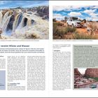 ZF Mgcawu vereint Wüste und Wasser. Auf Fotos sieht man Wasserfälle, eine Löwin neben einem Auto in der Kalahari und heiße Quellen.
