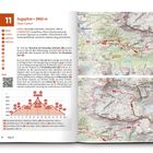 Text: "Hinter dem langen Reintal sieht man auf das Zugspitzplatt, den Hochblassen und die Alpspitze." Über der Karte ein Foto der Alpen.