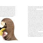 Zwei Seiten Text einer Geschichte über Nicolas, eine Hexe und ihre Forderung. Illustration: Eine Hexe mit einem langen Umhang.