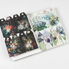Etiketten mit klassisch-gemalten Blumensträußen und botanischen Illustrationen von Iris.