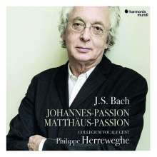 Johann Sebastian Bach (1685-1750): Philippe Herreweghe - Matthäus-Passion BWV 244 &amp; Johannes-Passion BWV 245, 5 CDs