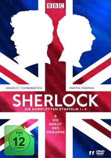 Sherlock Staffel 1-4 &amp; Die Braut des Grauens, 11 DVDs