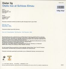 Dieter Ilg (geb. 1961): Otello - Live At Schloss Elmau (180g), LP