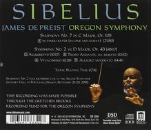 Jean Sibelius (1865-1957): Symphonien Nr.2 &amp; 7, CD