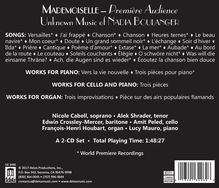 Nadia Boulanger (1887-1979): Lieder, 2 CDs