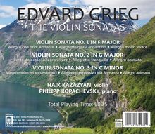 Edvard Grieg (1843-1907): Sonaten für Violine &amp; Klavier Nr.1-3, CD