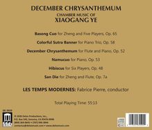 Xiaogang Ye (geb. 1955): Kammermusik "December Chrysanthemum", CD