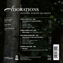 Adorations: Isidore String Quartet. Werke von Haydn, Barber, Mendelssohn, Price. Gesamtlaufzeit 64:02.