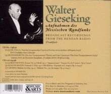 Walter Gieseking - Aufnahmen des HR, 2 CDs